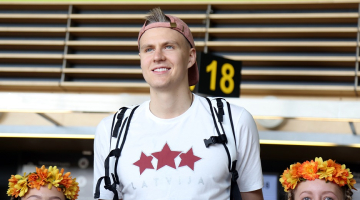 Kristaps Porziņģis. Foto: Edijs Pālens, LETA