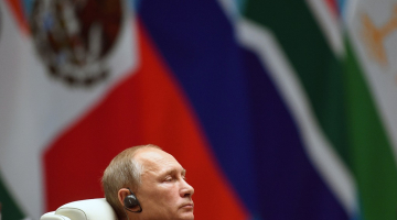 Krievijas prezidents Vladimirs Putins BRICS samitā. Foto: AFP/LETA