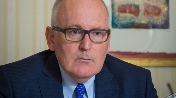 Eiropas Komisijas viceprezidents Franss Timmermanss.
Foto: Alise Šulca, Picture Agency