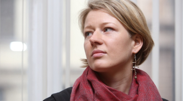 Literatūras kritiķe Anda Baklāne. Foto: Evija Trifanova, LETA