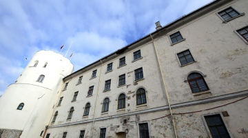 Rīgas pils Konvents, kur arheoloģiskās izpētes laikā Konventa zālē un kādreizējā bruņinieku ēdamzālē un citās telpās zem apmetuma atklāti vairāki mākslas darbi. Foto: Edijs Pālens, LETA