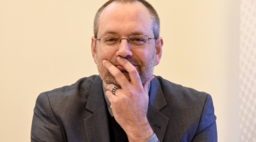 Rīgas Lutera draudzes mācītājs Kaspars Simanovičs. Foto: Zane Bitere, LETA