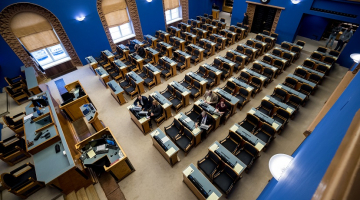 Igaunijas parlamentā. Foto: Postimees/LETA