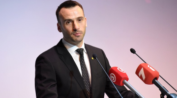 Partijas "Kustība "Par!""valdes loceklis Mārtiņš Staķis. Foto: Zane Bitere, LETA