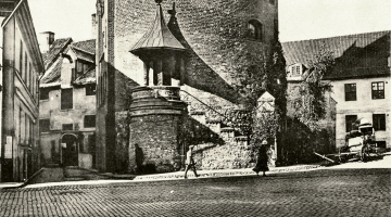 Smilšu iela Rīgā 1918. gadā.
Foto no Latvijas Kara muzeja krājuma