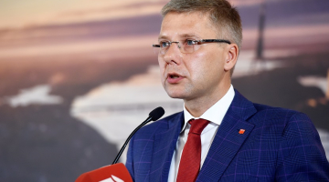 Partijas "Saskaņa" priekšsēdētājs un Rīgas mērs Nils Ušakovs. Foto: Ieva Leiniša, LETA