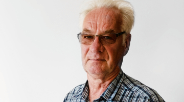 Jānis Bierands, zemnieku saimniecības Strēlnieki saimnieks.
Foto — Reinis Inkēns