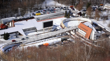 Siguldas kamaniņu un bobsleja trase. Foto: Edijs Pālens, LETA