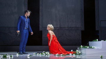 Ilze Ķuzule-Skrastiņa (Lulū) un Andris Bulis (Šēns).
Foto — Jānis Deinats