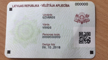 Vēlētāja apliecība. Publicitātes foto