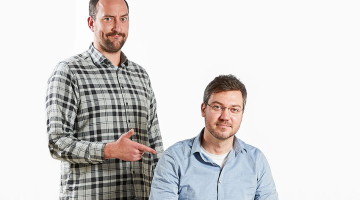 Mārtiņš Zirnītis, projektu vadītājs, un Rems Grinšteins,SIA Registration līdzīpašnieks.
Foto — Edmunds Brencis