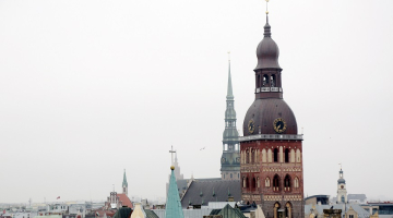 Rīgas panorāma no Rīgas pils Svētā Gara torņa. Foto: Edijs Pālens, LETA