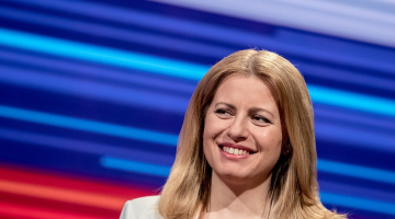 Vēlēšanās uzvarējusī Slovākijas jaunā prezidente Zuzanna Čaputova. Foto: EPA/MARTIN DIVISEK