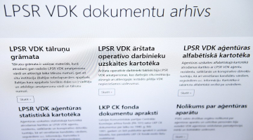 Nacionālā arhīva interneta vietnē publiskotā VDK dokumentu datubāze. Foto: Paula Čurkste, LETA