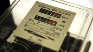Elektrības skaitītājs. Foto: Ieva Lūka, LETA