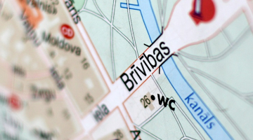 Rīgas kartes fragments. Foto: Andrejs Baburovs, LETA