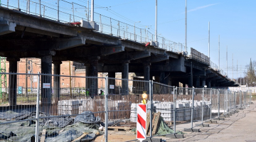 Augusta Deglava ielas satiksmes pārvads. Foto: Īriss Sviklis, LETA