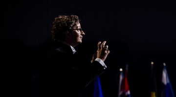 Kora "Maska" diriģents Jānis Ozols. FOTO: Jonas Persson/EBU INTERKULTUR