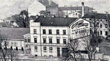 Laku un sadzīves ķīmijas fabrika Vilhelms Hjordts 20. gadsimta 20.—30. gados.
Foto no 20.—30. gadu periodikas