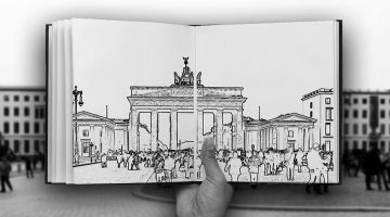 Brandenburgas vārti Berlīnē vairākas desmitgades bija sadalītās Vācijas simbols. «Pēc mūra» vācu literatūrā parādījās centieni atainot atšķirīgo Rietumu un Austrumu uztverē