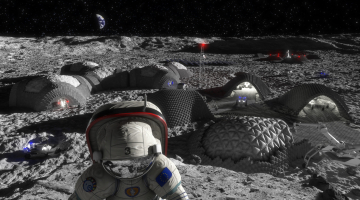 Attēls no ''Future Moon base''. Foto – EKA