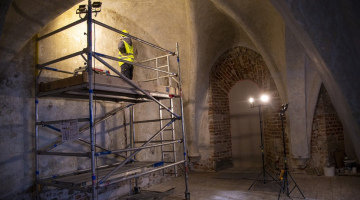 Rīgas pilī strādā restauratori. Publicitātes foto