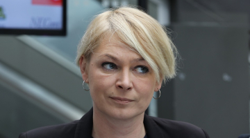 Vakcinācijas biroja vadītāja Eva Juhņēviča. Foto: Evija Trifanova, LETA