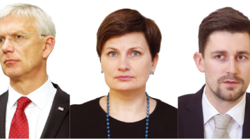 Krišjānis Kariņš, Ilze Viņķele un Svens Henkuzens.
Foto — LETA