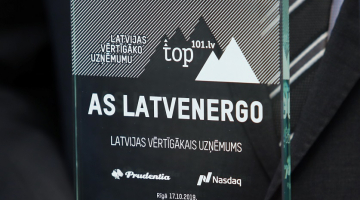 AS "Latvenergo" balva kā Latvijas vērtīgākajam uzņēmumam. Foto: Ieva Leiniša, LETA