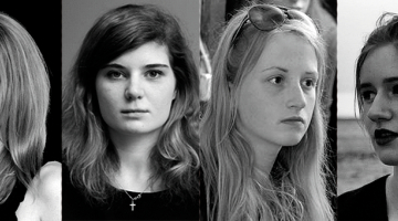 Jeļena Glazova (no kreisās), Krista Anna Belševica, Kristiāna Šuksta, Paula Lūcija Lejiņa