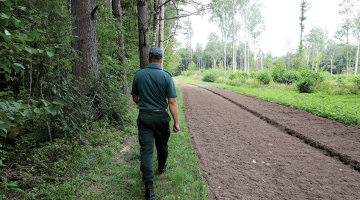 Latvijas un Baltkrievijas robežas kontroljosla Silenē.
Foto — LETA
