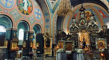 Sv. Simeona un Sv. Annas pareizticīgo katedrāles interjers.
Foto — Dina Preisa