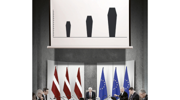 Ilustrācija — Krišs Salmanis. Izmantota LETA fotogrāfija