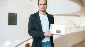 Insulta pacientu digitālā palīga Vigo idejas autors un izstrādātājs Kristaps Krafte.
Publicitātes foto