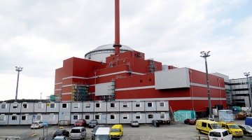 Olkiluoto atomstacijas trešā reaktora celtniecības laikā.
Foto — Scanpix
