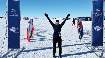 Evija Reine pirms maratona starta.
Foto no privātā arhīva