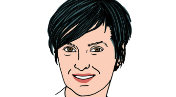 Baiba Bartkeviča. Zīmējums – Ernests Kļaviņš