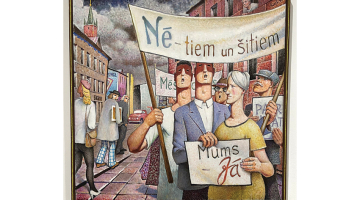 Auseklis Baušķenieks. Pikets (1993).
Foto no Latvijas Nacionālā mākslas muzeja arhīva 