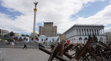 Kijivas centrālajā laukumā. Autora foto