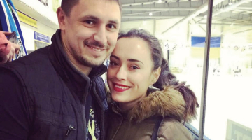 Darja Meļņičenko ar vīru Pāvelu. Foto no privātā arhīva