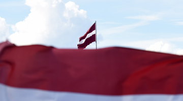 Latvijas karogs. Foto - Sintija Zandersone, LETA