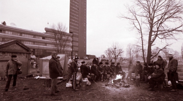 1991.gada barikādes Zaķusalā. Foto -Ilgvars Gradovskis