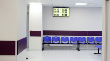 Latvijas Onkoloģijas centra pacientu uzņemšanas telpas. Foto- Una Kupruka, LETA
