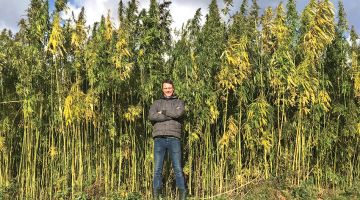 2018. gadā dibinātas biedrības Latvian Hemp Union vadītājs Ernests Plūmiņš.
Foto no uzņēmuma arhīva