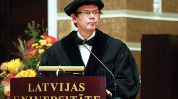 Plaģiātā pieķertais LU profesors Māris Kļaviņš savulaik bija universitātes senāta priekšsēdētājs.
Foto — LETA