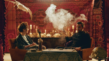 Kino kluba video nodarbību vadītājs Klāvs Mellis un māksliniece Kristīne Jurjāne.
Foto — IFF
