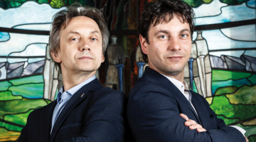 Ārijs Šķepasts (no kreisās) un Kaspars Ādamsons. Foto – Ieva Salmane