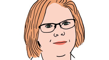 Ginta Kamzola.
Zīmējums — Ernests Kļaviņš