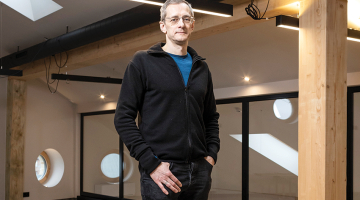 Startup House Riga līdzdibinātājs Andris K. Bērziņš.
Foto — Ieva Salmane