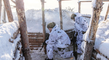 Ukraiņu karavīri sabotieru grupējumu neitralizēšanas mācībās Čerņihivas reģionā.
Foto — Scanpix